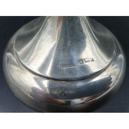 123 - A George V large silver Spill Vase on circular base, Birmingham 1919, 11in