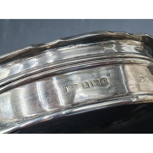 147 - A George V silver circular Trinket Box with engine turned hinged cover, Birmingham 1927, a Victorian... 