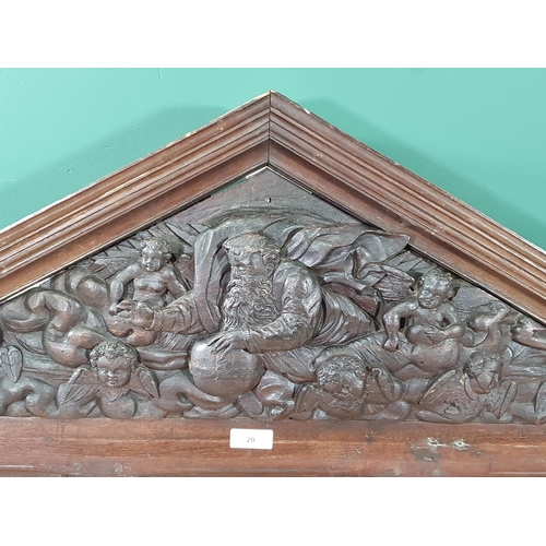 20 - An oak Frieze with 17th Century carved Panels, 2ft 11