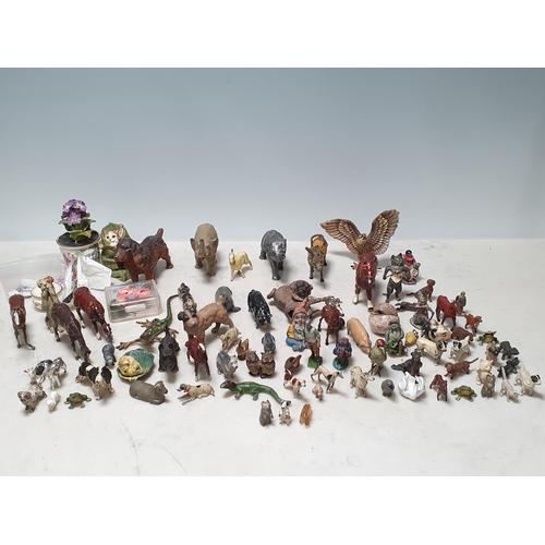 244 - A quantity of Britains and other die cast Models of animals, etc (R5)