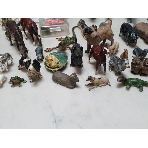 244 - A quantity of Britains and other die cast Models of animals, etc (R5)