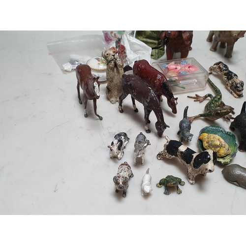 244 - A quantity of Britains and other die cast Models of animals, etc (R5)