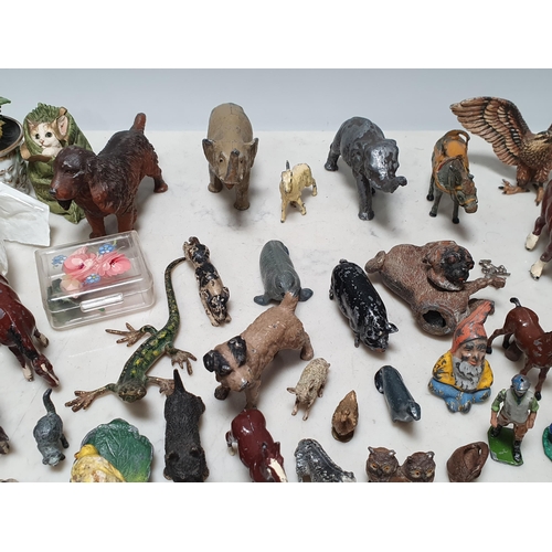 244 - A quantity of Britains and other die cast Models of animals, etc (R5)