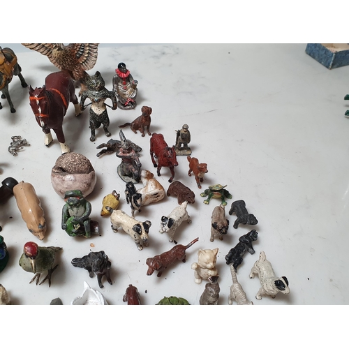 244 - A quantity of Britains and other die cast Models of animals, etc (R5)