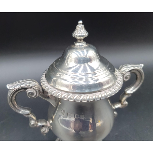 276 - A George V silver baluster two handled Trophy and Cover with gadroon rims, London 1926