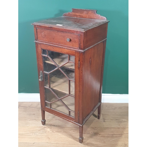 28 - An antique mahogany and astragal glazed Cabinet 3ft 4in H x 1ft 6in W (R2)