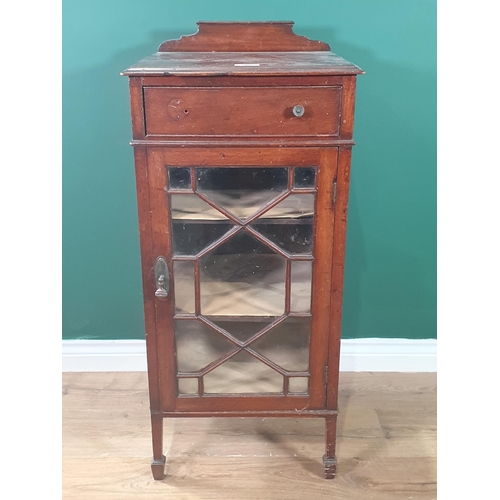 28 - An antique mahogany and astragal glazed Cabinet 3ft 4in H x 1ft 6in W (R2)