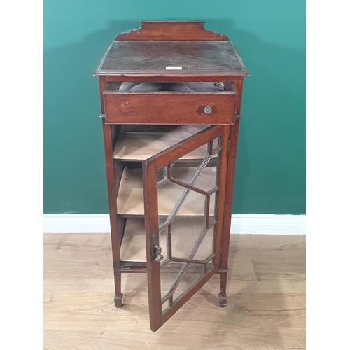 28 - An antique mahogany and astragal glazed Cabinet 3ft 4in H x 1ft 6in W (R2)