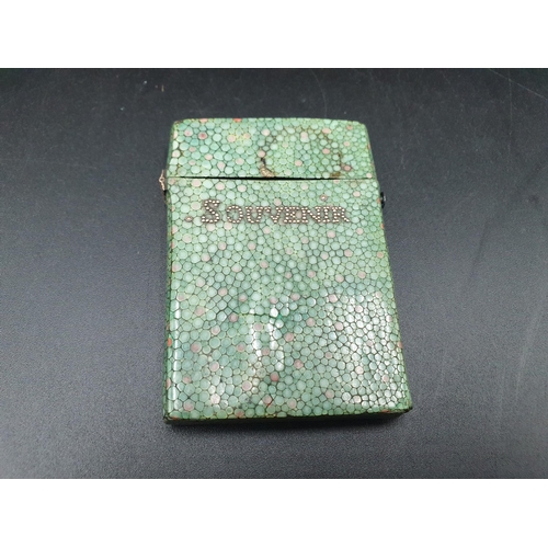 297 - A shagreen Card Case with gold 