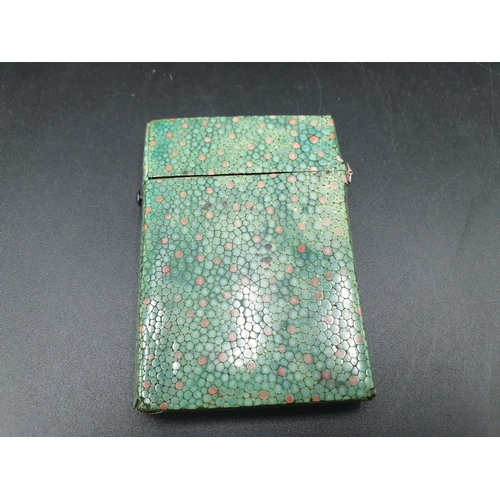 297 - A shagreen Card Case with gold 