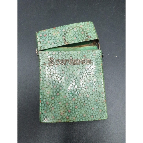 297 - A shagreen Card Case with gold 