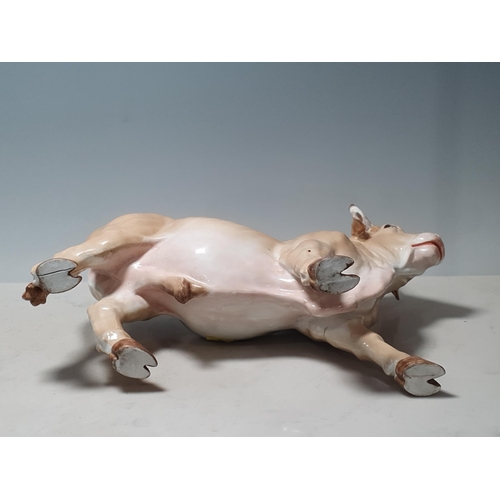 302 - A Continental Porcelain model of a Bull, 14