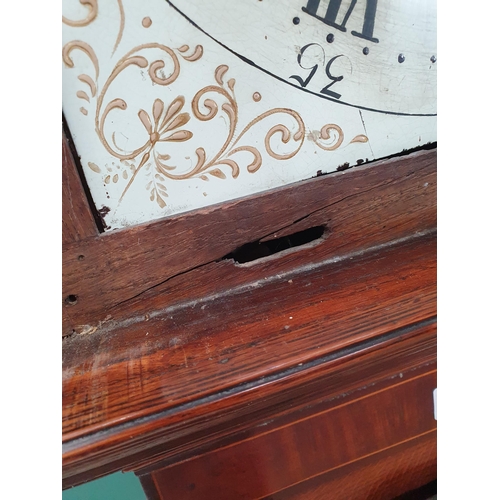 31 - A 19th Century oak and mahogany 28 day Longcase Clock with square painted dial by W. Alafsey, Nantwi... 