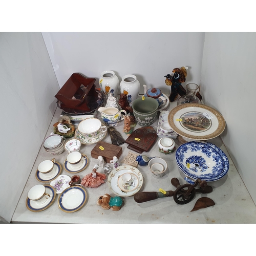 332 - Ceramics including, a T. Goode & Sons Cup and Saucer with floral and gilt designs A/F, a Wedgewood V... 