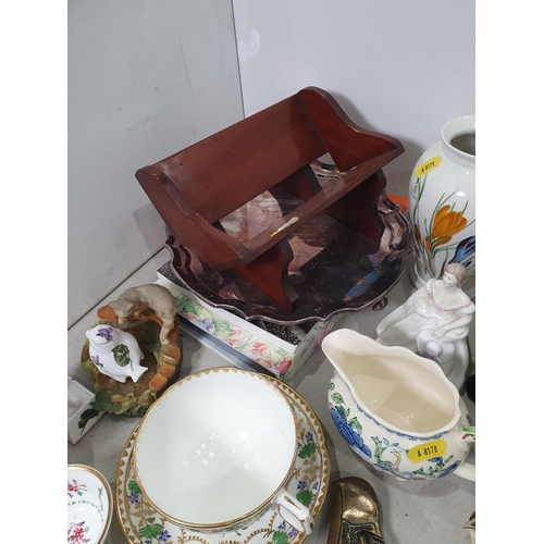 332 - Ceramics including, a T. Goode & Sons Cup and Saucer with floral and gilt designs A/F, a Wedgewood V... 