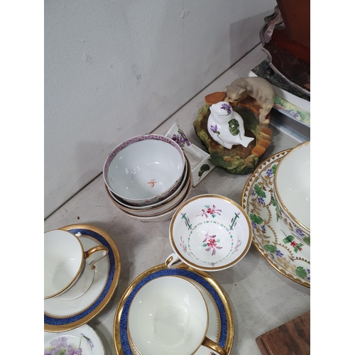 332 - Ceramics including, a T. Goode & Sons Cup and Saucer with floral and gilt designs A/F, a Wedgewood V... 