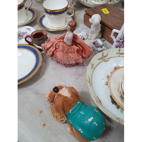 332 - Ceramics including, a T. Goode & Sons Cup and Saucer with floral and gilt designs A/F, a Wedgewood V... 