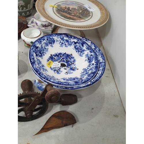 332 - Ceramics including, a T. Goode & Sons Cup and Saucer with floral and gilt designs A/F, a Wedgewood V... 