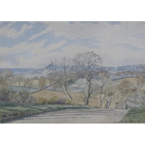 419 - CONSTANCE SPARLING. A Cotswold Landscape, signed, watercolour, 14 x 18 in ; a watercolour by another... 