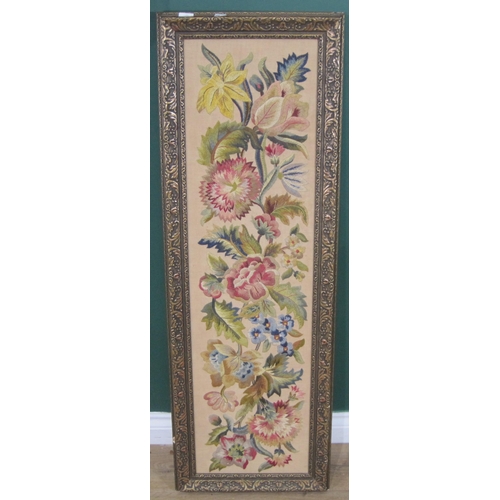 430 - An embroidered cloth inscribed 'Souvenir de France', mounted in a fame, c.1910; together with a fram... 