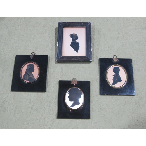 434 - ENGLISH SCHOOL, 19th CENTURY. A Selection of four portrait silhouettes; a twentieth century silhouet... 