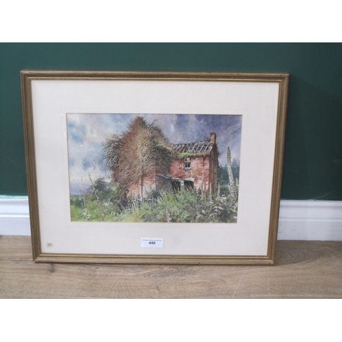 440 - GEORGE BUSBY. Vacant Possession, signed, watercolour, 12 x 18 in; a waterolour depicting Figures on ... 