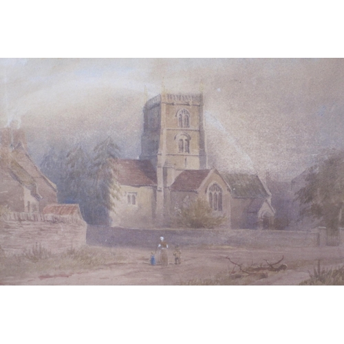 440 - GEORGE BUSBY. Vacant Possession, signed, watercolour, 12 x 18 in; a waterolour depicting Figures on ... 