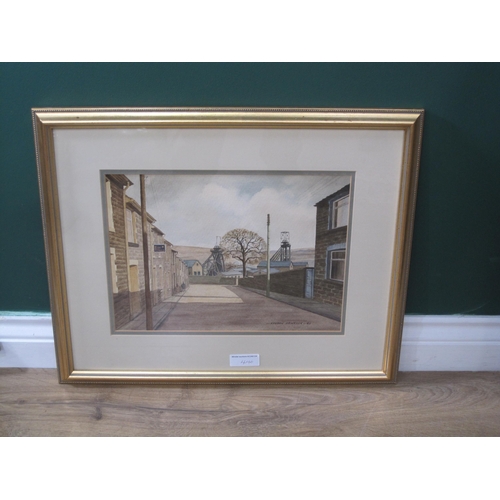 440 - GEORGE BUSBY. Vacant Possession, signed, watercolour, 12 x 18 in; a waterolour depicting Figures on ... 