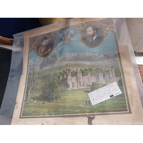 704 - A box containing a quantity Royal and other Ephemera, Prints and Photographs including a plaque with... 