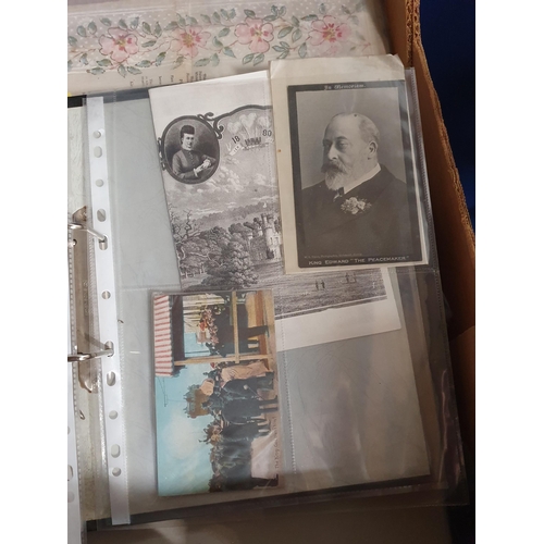 704 - A box containing a quantity Royal and other Ephemera, Prints and Photographs including a plaque with... 