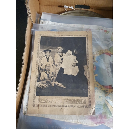 706 - A box containing Ephemera and photographs relating to Edward VIII and a quantity of Card Coronets