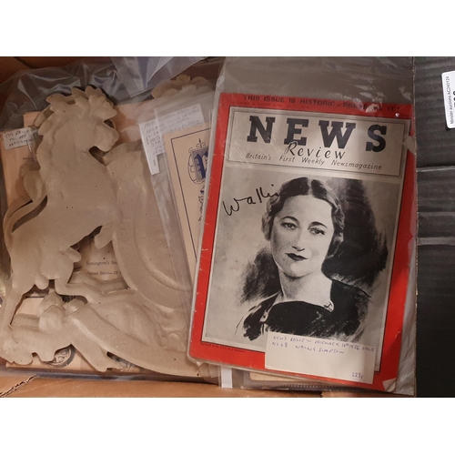 706 - A box containing Ephemera and photographs relating to Edward VIII and a quantity of Card Coronets