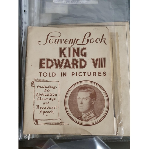 706 - A box containing Ephemera and photographs relating to Edward VIII and a quantity of Card Coronets