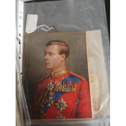 706 - A box containing Ephemera and photographs relating to Edward VIII and a quantity of Card Coronets