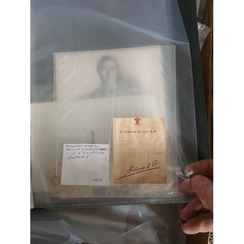 706 - A box containing Ephemera and photographs relating to Edward VIII and a quantity of Card Coronets