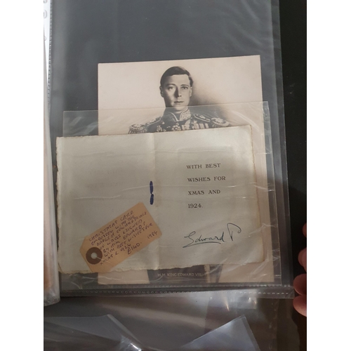 706 - A box containing Ephemera and photographs relating to Edward VIII and a quantity of Card Coronets