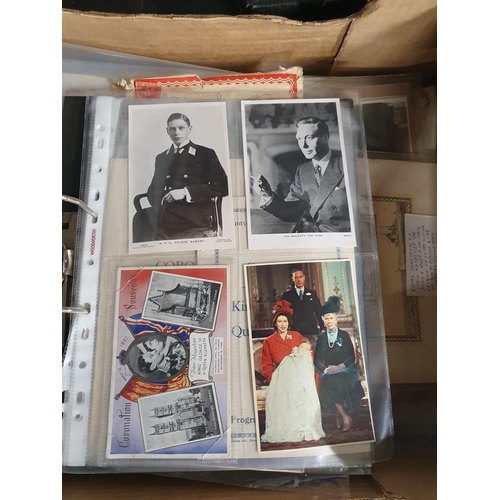 707 - Two boxes containing Ephemera, Photographs, Newspapers regarding early 20th Century Royal Family, Co... 