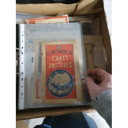 707 - Two boxes containing Ephemera, Photographs, Newspapers regarding early 20th Century Royal Family, Co... 