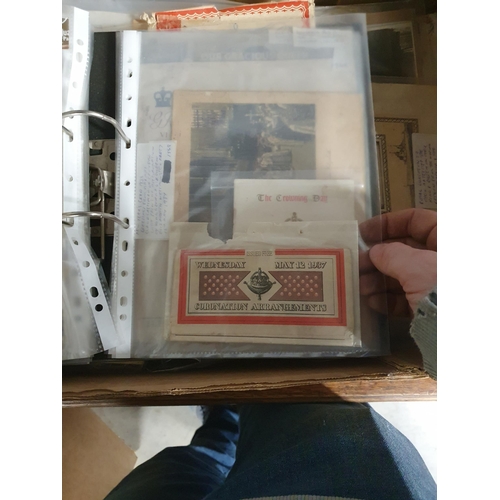 707 - Two boxes containing Ephemera, Photographs, Newspapers regarding early 20th Century Royal Family, Co... 