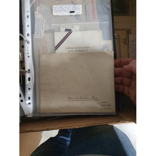 707 - Two boxes containing Ephemera, Photographs, Newspapers regarding early 20th Century Royal Family, Co... 