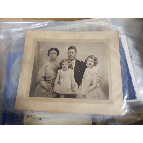 707 - Two boxes containing Ephemera, Photographs, Newspapers regarding early 20th Century Royal Family, Co... 