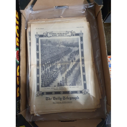 707 - Two boxes containing Ephemera, Photographs, Newspapers regarding early 20th Century Royal Family, Co... 