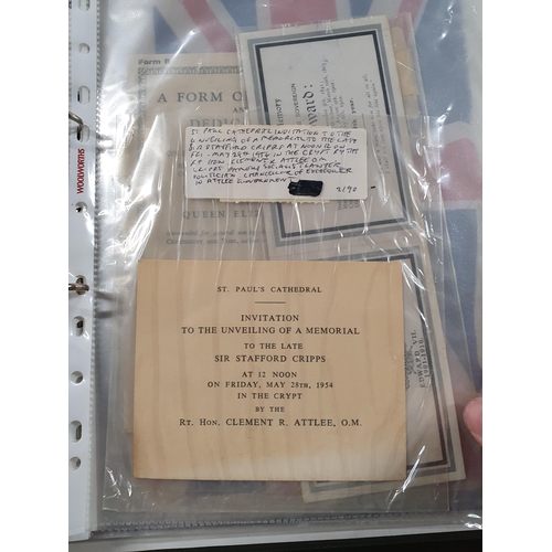 711 - Two Folders of Ephemera relating to George IV including a Coronation Ticket to his Coronation at Wes... 