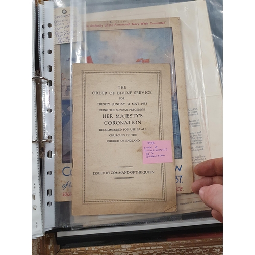 711 - Two Folders of Ephemera relating to George IV including a Coronation Ticket to his Coronation at Wes... 