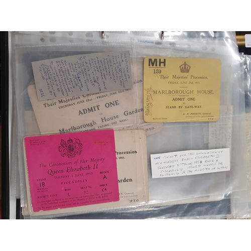 711 - Two Folders of Ephemera relating to George IV including a Coronation Ticket to his Coronation at Wes... 