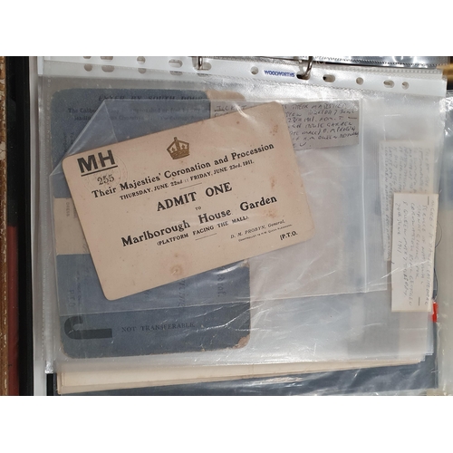 711 - Two Folders of Ephemera relating to George IV including a Coronation Ticket to his Coronation at Wes... 