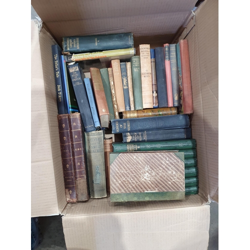 720 - A box of Books including, Cornhill Magazine, 1886 1Vol, Thompson's Gardener's Assistant, 6 vols, The... 