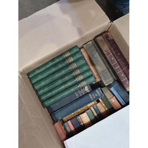 720 - A box of Books including, Cornhill Magazine, 1886 1Vol, Thompson's Gardener's Assistant, 6 vols, The... 