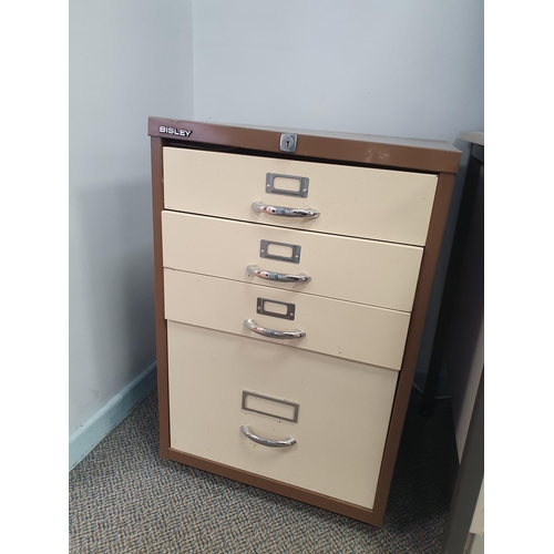 23 - Office Furniture including, two tambour fronted Filing Cupboards 29”High x 3ft 4”Wide x 1ft 7”Deep, ... 