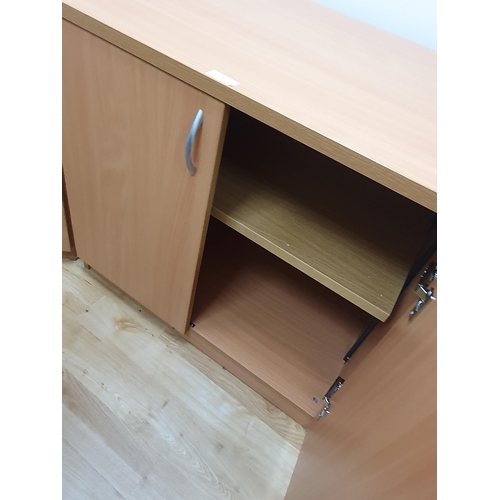 3 - Two Modern Office Stationary Cupboards fitted adjustable shelves, 2ft 5”High x 2ft 8”Wide x 2ft Deep... 